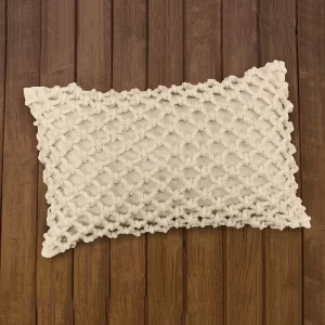 Capa de Almofada Macramê com Corda Cru Pequena