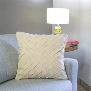 Capa de Almofada Trancê Diagonal Cru Média