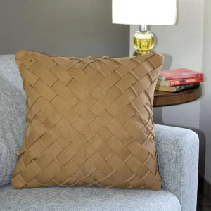 Capa de Almofada Trancê Diagonal Bege Média