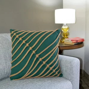 Capa de Almofada Nó Invertido Verde