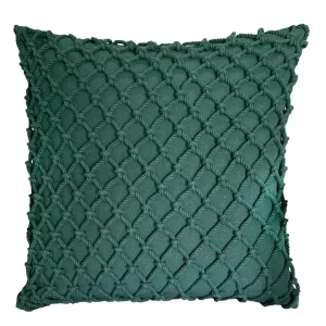 Capa de Almofada Macramê com Corda Verde Média